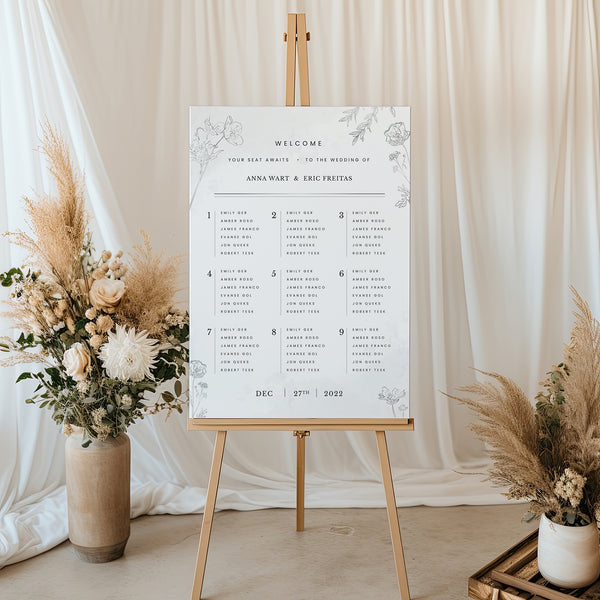 Printed Wedding Seating Chart - Printed Wedding Sign - outlet Wedding Seating Chart - Custom Seating Chart Sign - Personalized Seating Chart