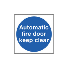 Automatic Fire Door Keep Clear Sign