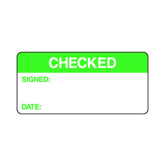 Checked Signed Date - Sticker Sheet QCS012 QCS ST1