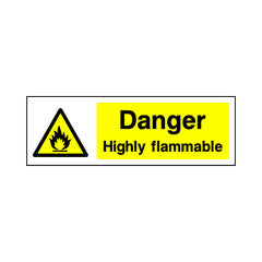 Danger Highly Flammable - Landscape Sign - LN3 CD039 CD