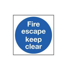 Fire Escape Keep Clear Sign