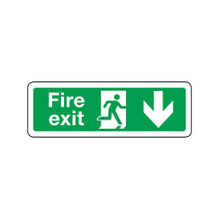 Fire Exit Down Alt Sign