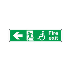 Fire Exit Handicapper Left Sign