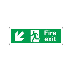 Fire Exit Left Down Alt Sign