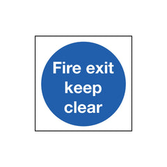 Fire Exit Keep Clear Sign