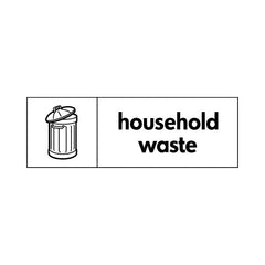 Household Waste & Icon - Landscape Sign HW001 HW LN3