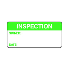 Inspection Signed Date - Sticker Sheet QCS007 QCS ST1