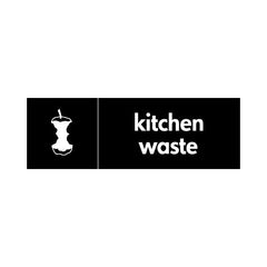 Kitchen Waste & Icon - Landscape Sign HOR008 HOR LN3