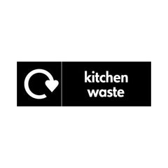 Kitchen Waste Recycling - Landscape Sign HOR004 HOR LN3