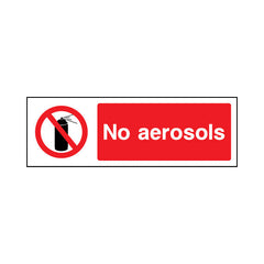 No Aerosols - Landscape Sign GP023 GP LN3