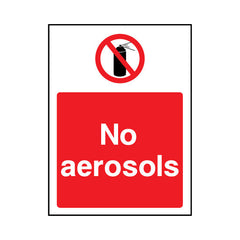 No Aerosols - Portrait Sign GP086 GP PT1