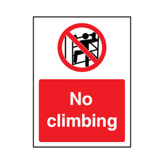 No Climbing - Portrait Sign GP114 GP PT1