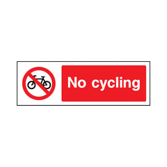 No Cycling - Landscape Sign GP016 GP LN3