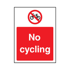 No Cycling - Portrait Sign GP079 GP PT1