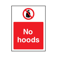 No Hoods - Portrait Sign GP082 GP PT1