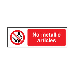 No Metallic Articles - Landscape Sign GP036 GP LN3