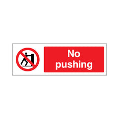 No Pushing - Landscape Sign GP031 GP LN3