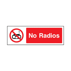 No Radios - Landscape Sign GP052 GP LN3