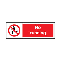 No Running - Landscape Sign GP018 GP LN3