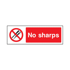 No Sharps - Landscape Sign GP024 GP LN3