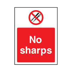 No Sharps - Portrait Sign GP087 GP PT1