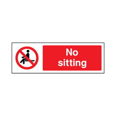 No Sitting - Landscape Sign GP032 GP LN3