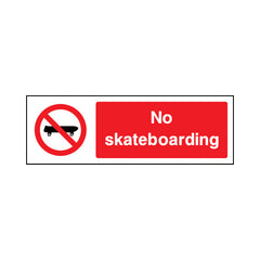 No Skateboarding - Landscape Sign GP017 GP LN3