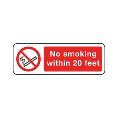 No Smoking Within 20 Feet Sign