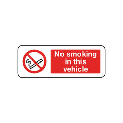 No Smoking In This Vehicle Sign