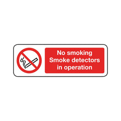 No Smoking Smoke Detectors In Operation Sign