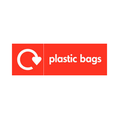 Plastic Bags Recycling - Landscape Sign PLA003 PLA LN3