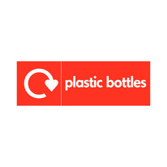 Plastic Bottles Recycling - Landscape Sign PLA004 PLA LN3