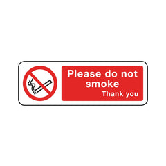 Please Do Not Smoke - Thank You Sign