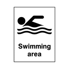 Swimming Area - Portrait Sign WS025 WS PT1