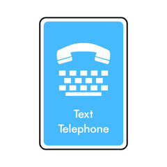 Text Telephone - Portrait Sign IS032 IS PT1