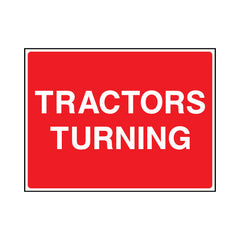 Tractors Turning - Landscape Sign - LN1 CA101 CA