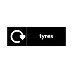 Tyres - Recycling - Landscape Sign - LN3 AUR006 AUR