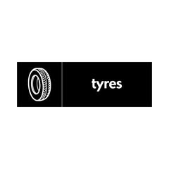 Tyres With Icon - Landscape Sign - LN3 AUR009 AUR