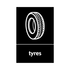 Tyres With Icon - Portrait Sign - PT1 AUR016 AUR