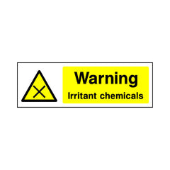 Warning Irritant Chemicals - Landscape Sign - LN3 CD020 CD