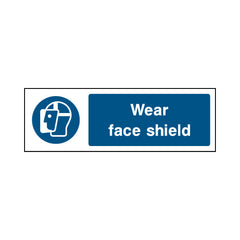 Wear Face Shield - Landscape Sign PPE001 PPE LN3