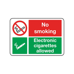 No Smoking - Electronic Cigarettes Allowed Sign